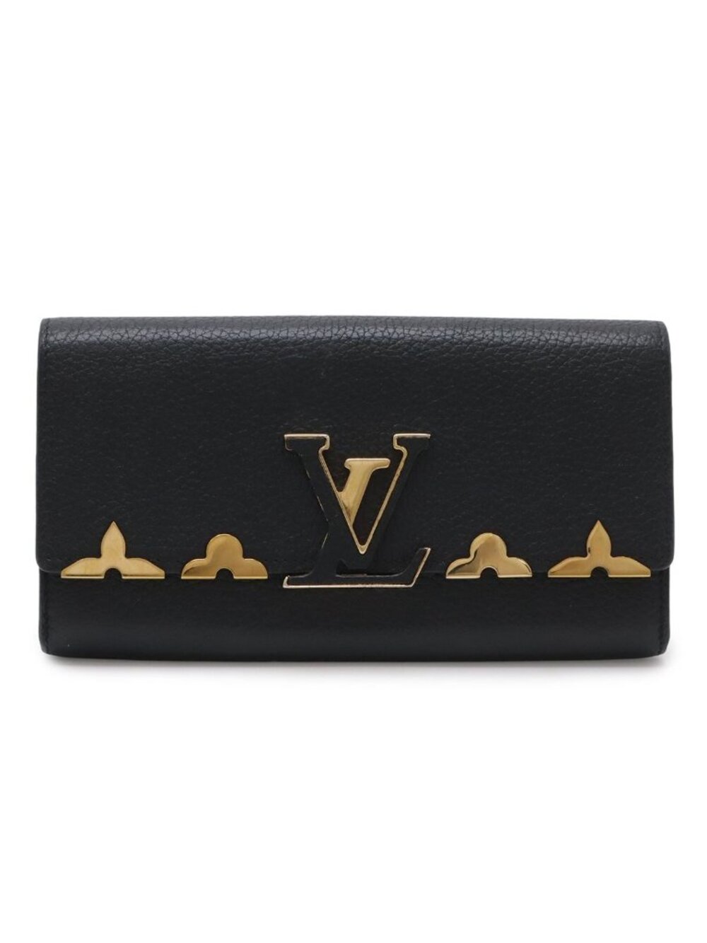 Louis Vuitton Portefeuille Capucines Bifold Wallet Taurillon Leather Noir Black
